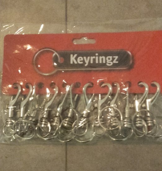 (image for) Chrome Metal Belt Clip on Card