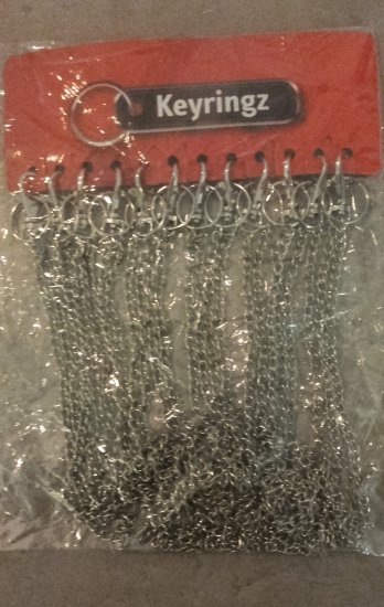 (image for) Chrome Metal Chain with Belt Clip on Card