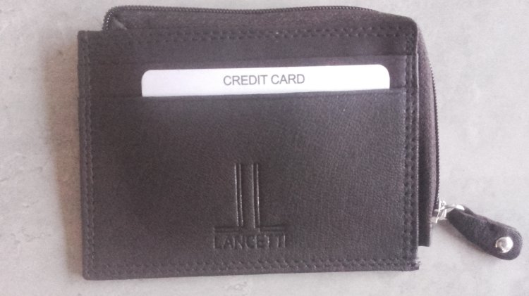 (image for) LANCETTI Leather Credit card Holder and Coin Pouch